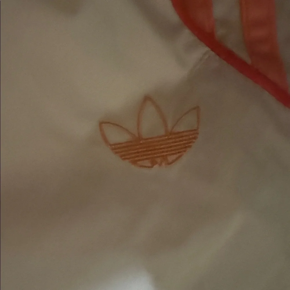 adidas Cream Track Pants with Pink Stripe Accents - Picture 3 of 5